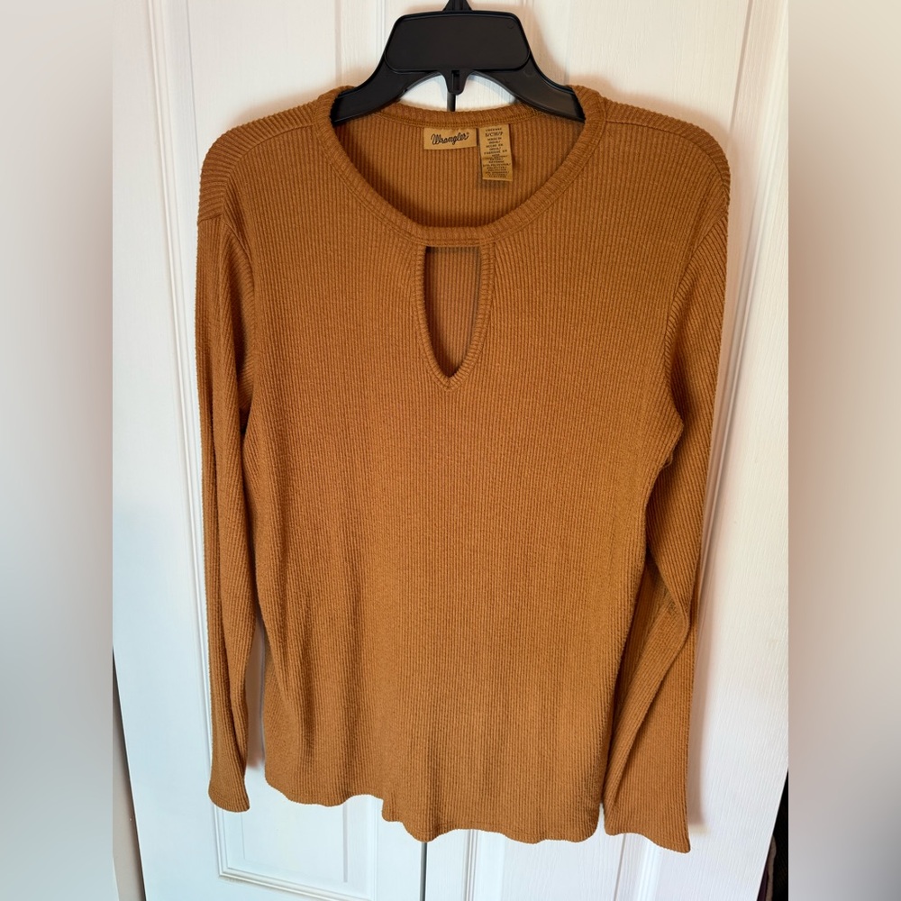 Wrangler Women's Keyhole Ribbed Sweater